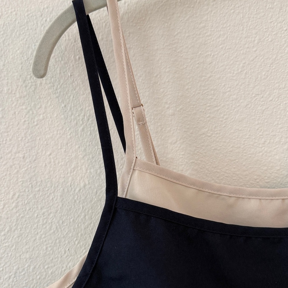 Navy and Cream Contrast Trim Block Top - Picture 3 of 7